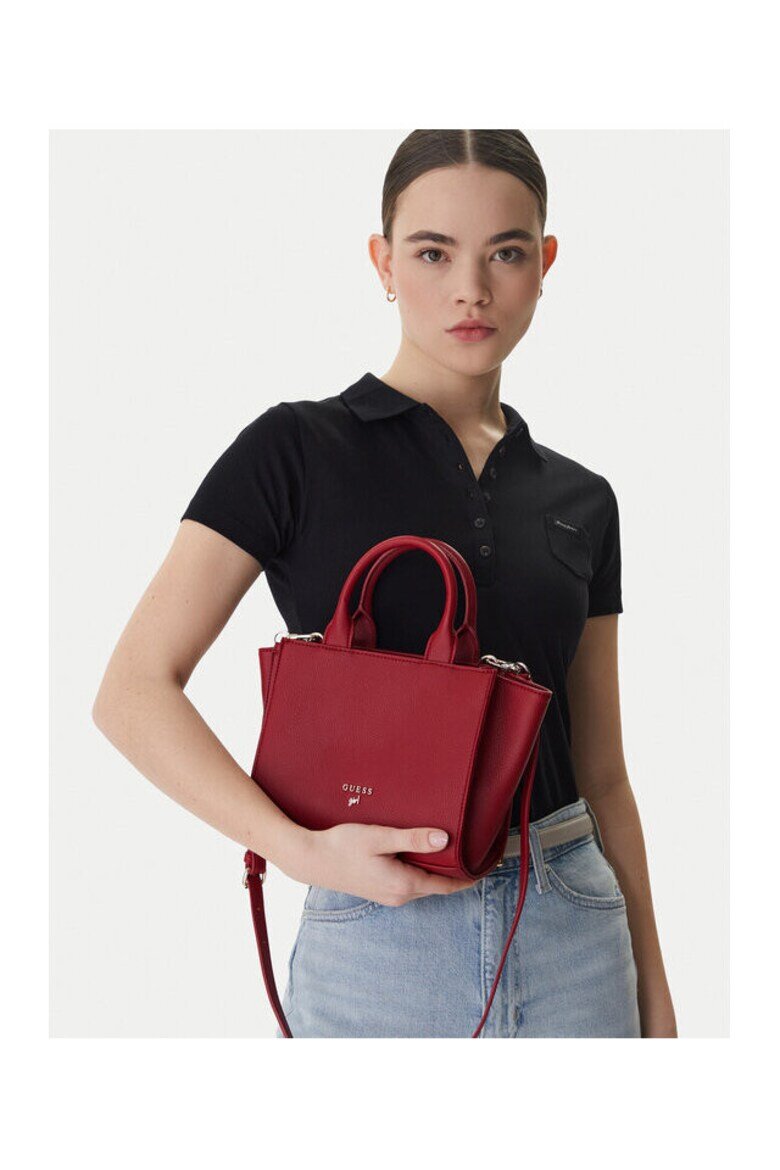 GUESS Чанта G532 екологична червена 25x20см