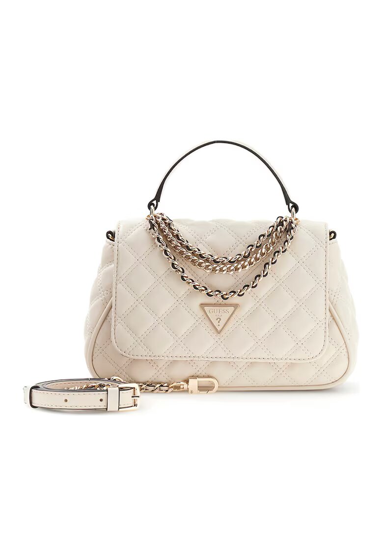 GUESS Чанта Giully с верижки - Крем