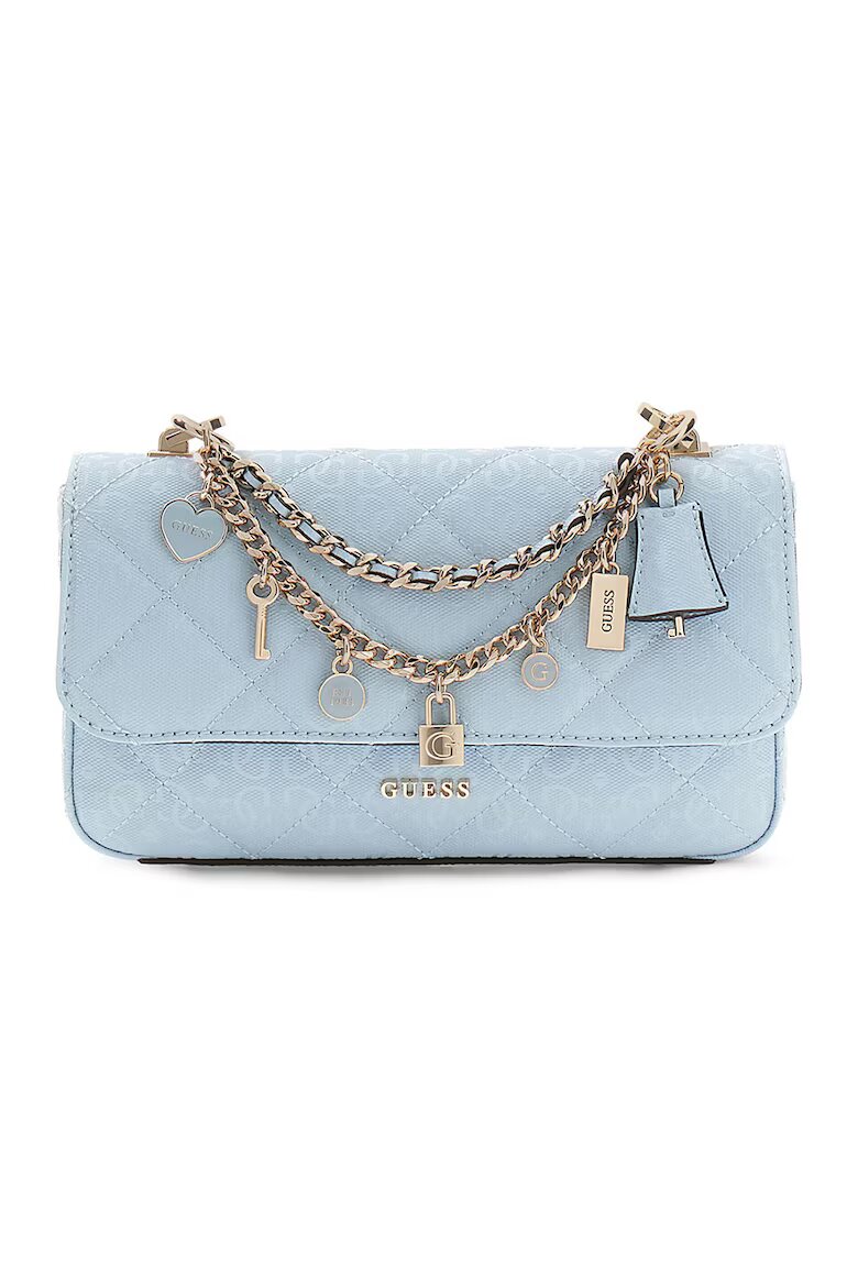 GUESS Чанта Libby с висулки Пастелносин
