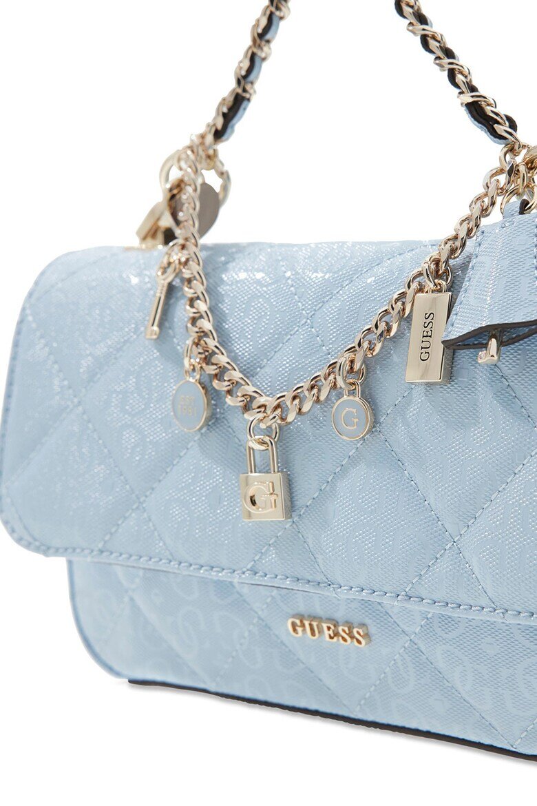 GUESS Чанта Libby с висулки Пастелносин