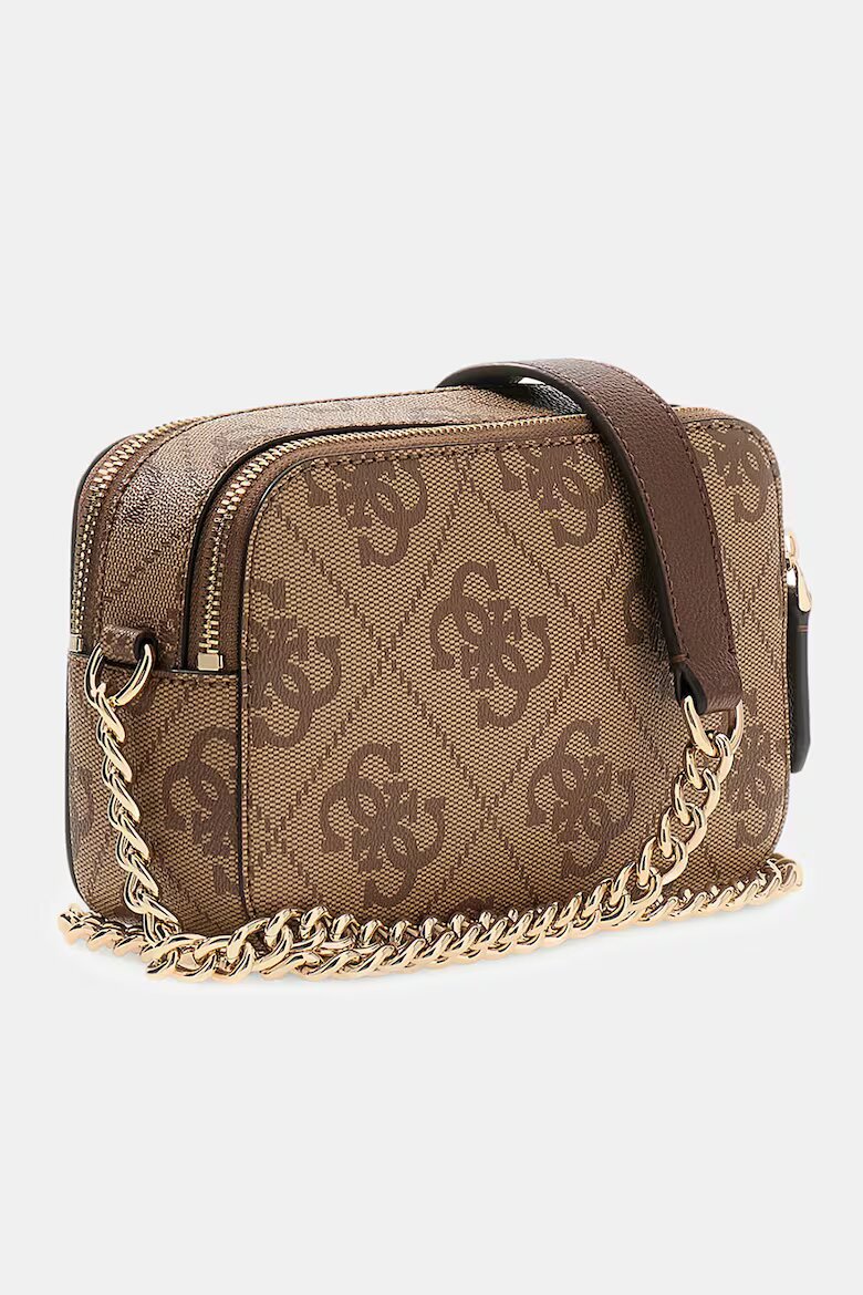 GUESS Чанта Noelle с монограм Камел