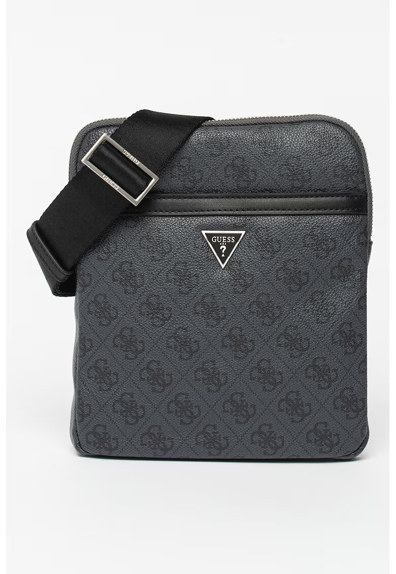 GUESS Чанта Vezzola с монограм - Пепеляво сиво/Tъмносив