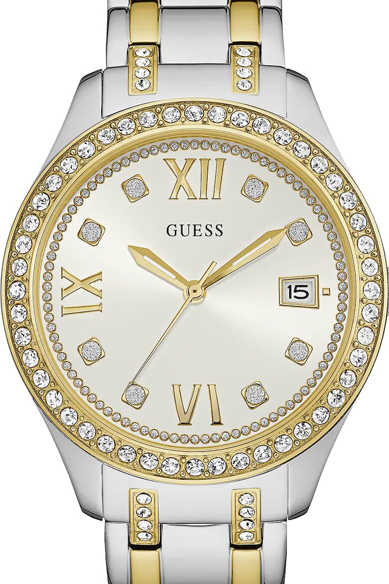 GUESS Часовник от неръждаема стомана с кристали