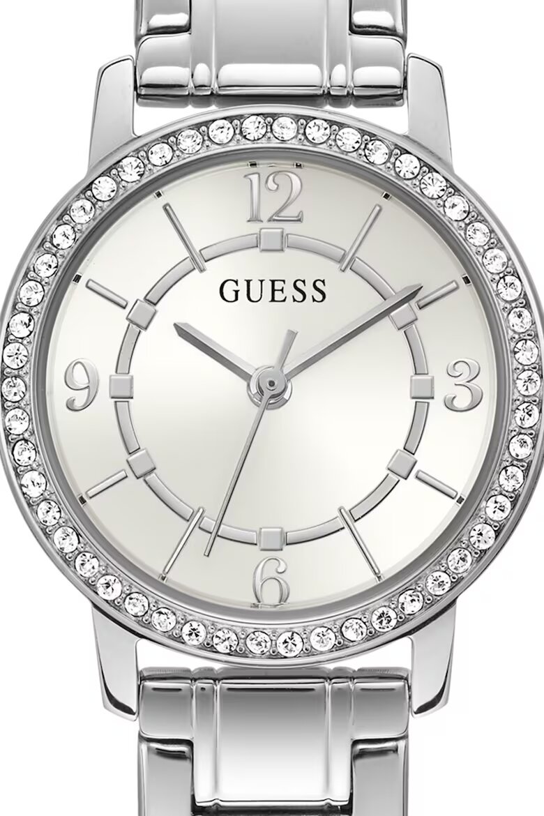GUESS Часовник от неръждаема стомана с кристали