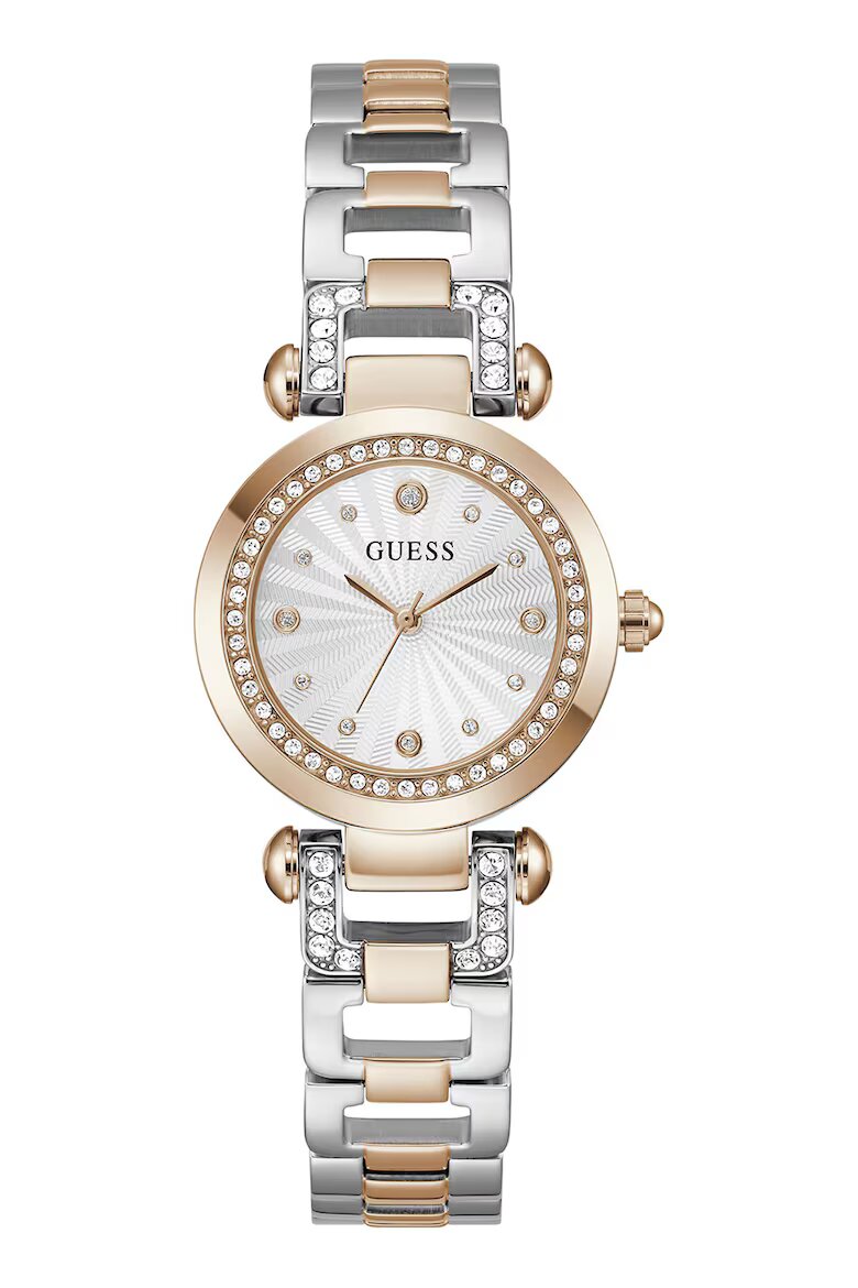 GUESS Часовник с кристали Rose Gold/Сребрист