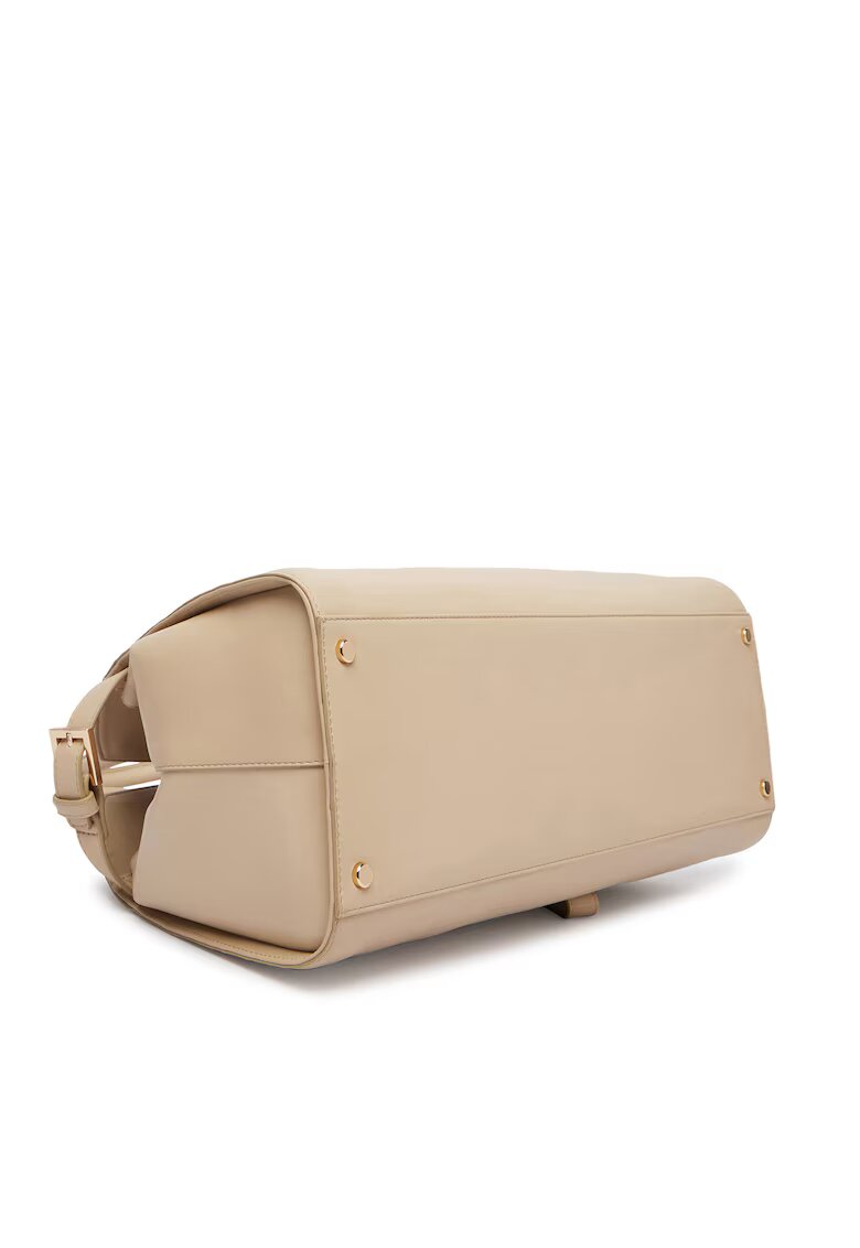 GUESS Дамска чанта - бежова - естествена кожа - One Size INTL