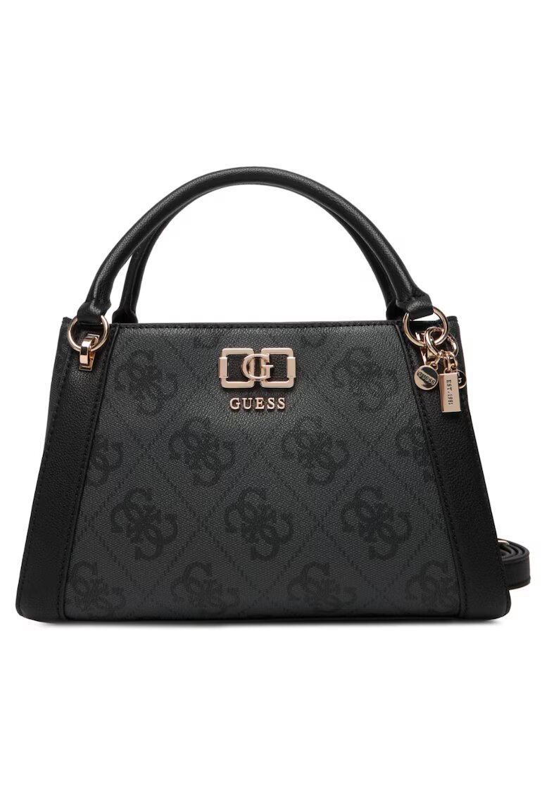 GUESS Дамска чанта Karnilla - антрацит - 31x20x10см - от екологична кожа - с подвижна презрамка