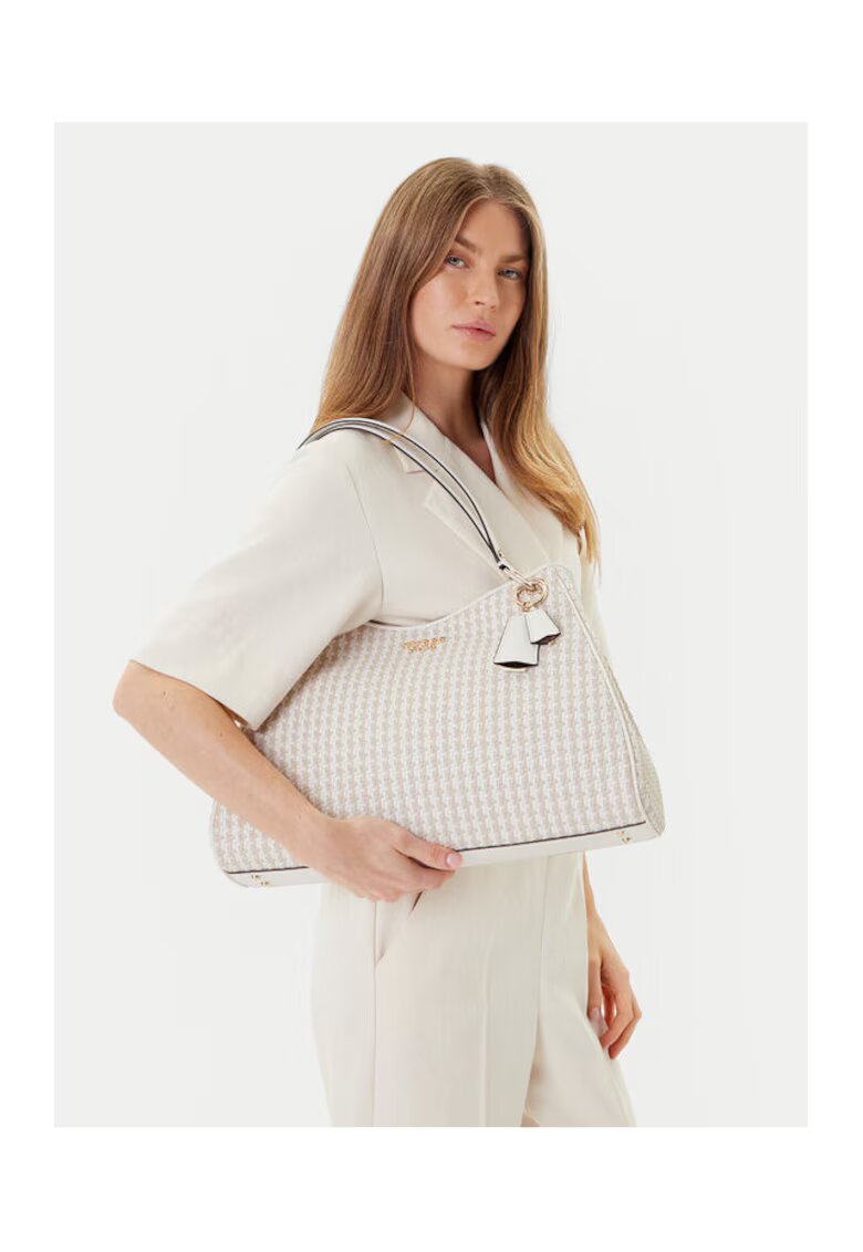 GUESS Дамска чанта Mirema WHITE MULTI - 30x45см