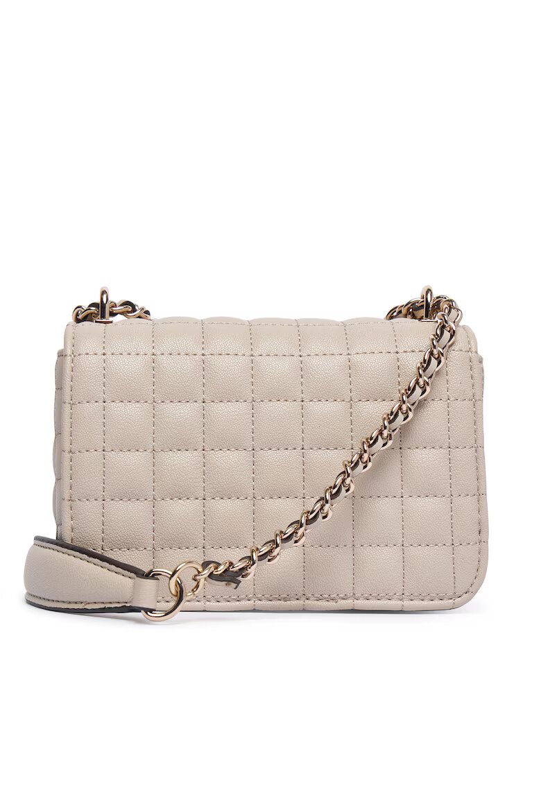 GUESS Дамска чанта Nadira Mini - цвят Light Taupe - от екологична кожа