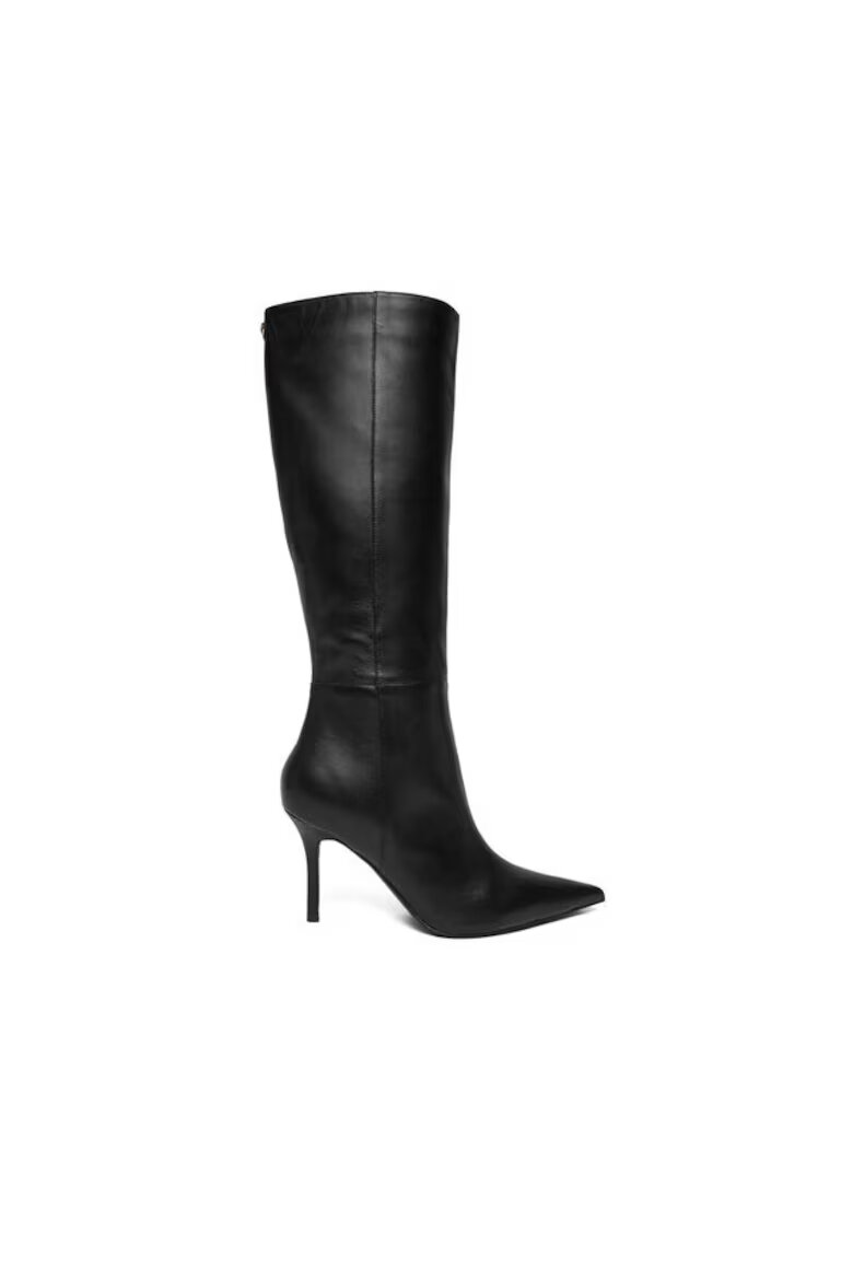 GUESS Дамски ботуши FLFGRS LEA11 естествена кожа черен