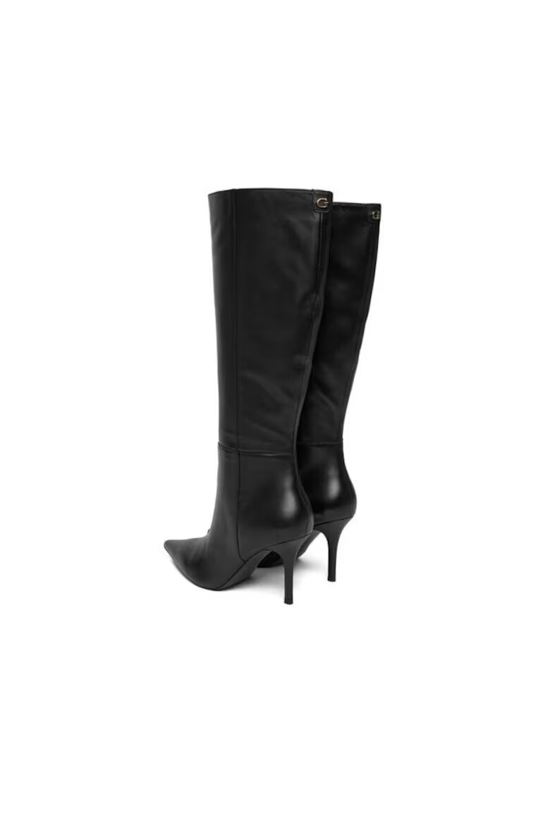GUESS Дамски ботуши FLFGRS LEA11 естествена кожа черен