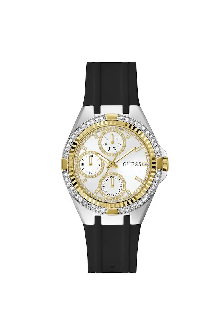 GUESS Дамски часовник GW0879L1 39 мм силиконова каишка черно/златисто кварцов механизъм водоустойчив на 3 ATM