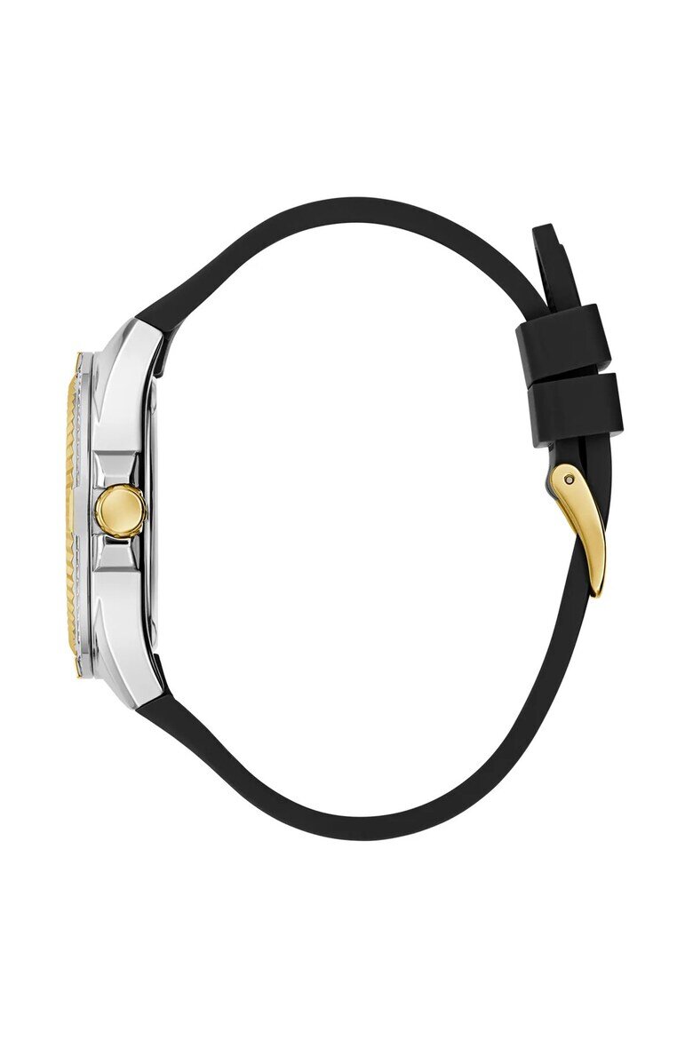 GUESS Дамски часовник GW0879L1 39 мм силиконова каишка черно/златисто кварцов механизъм водоустойчив на 3 ATM