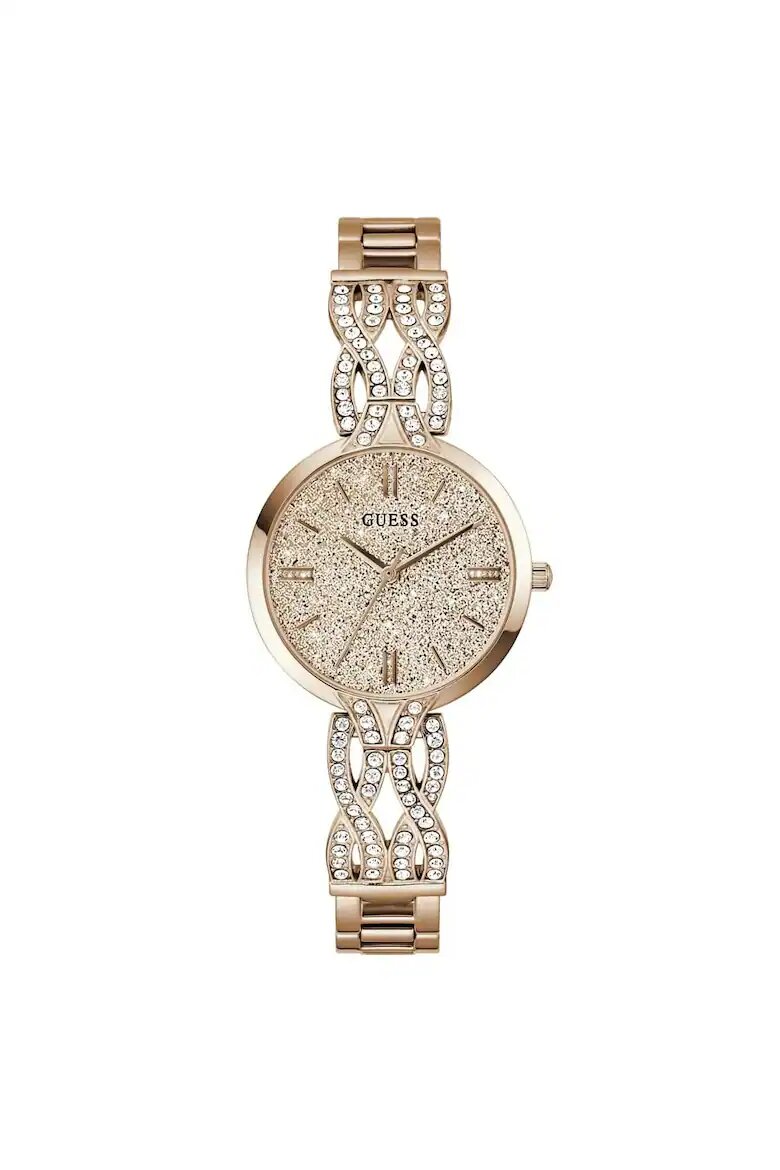 GUESS Дамски часовник модел GW0868L4 розово злато 31x34мм стоманена каишка кварцов механизъм