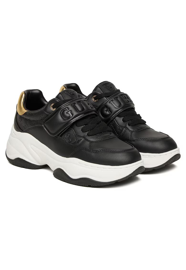 GUESS Дамски кецове BLKGO FLFHNN ELE12 - екологична кожа