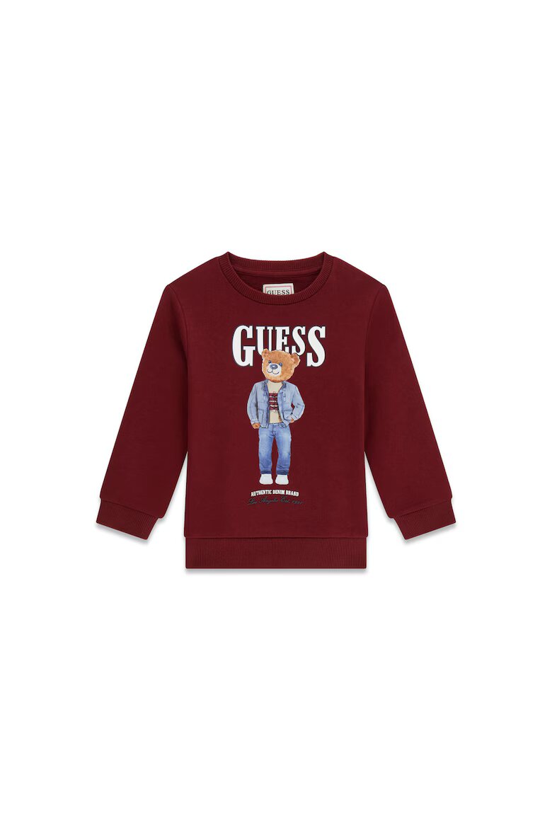 GUESS Детска блуза памук Bordeaux