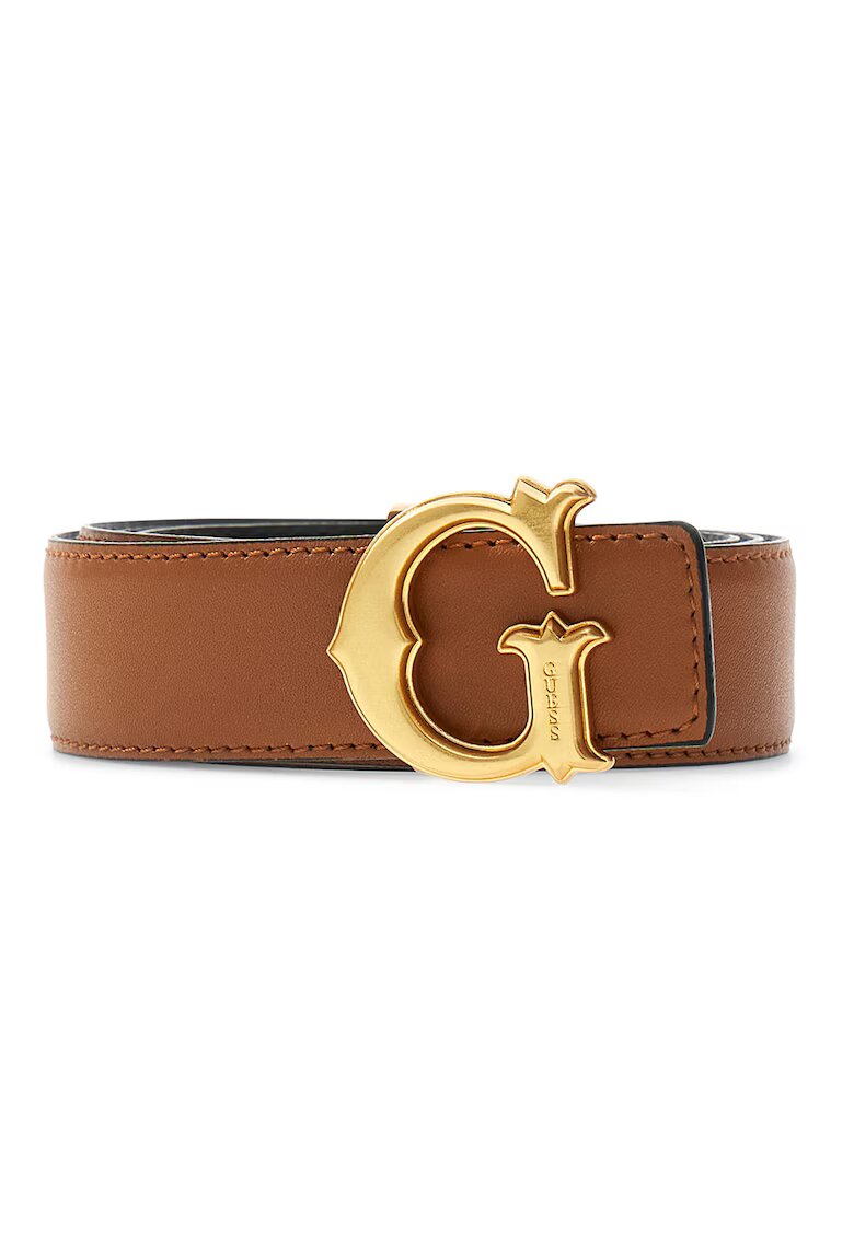 GUESS Двулицев колан от еко кожа с лого