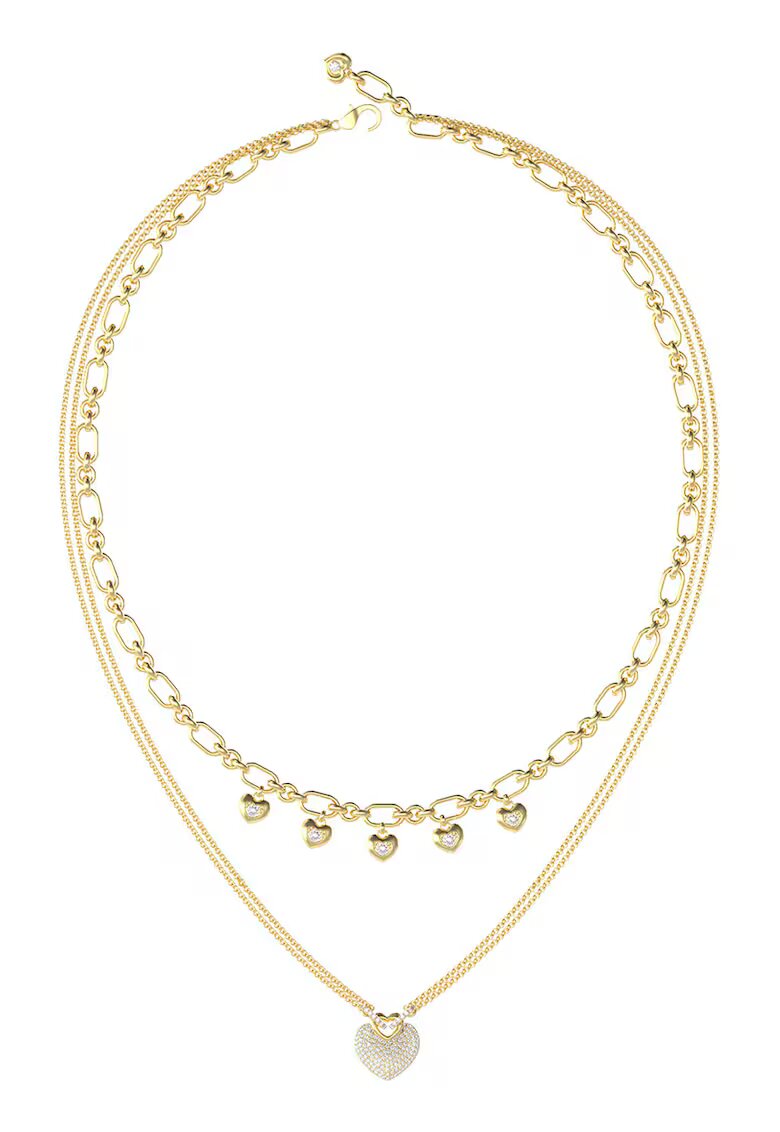 GUESS Двуредово колие от неръждаема стомана