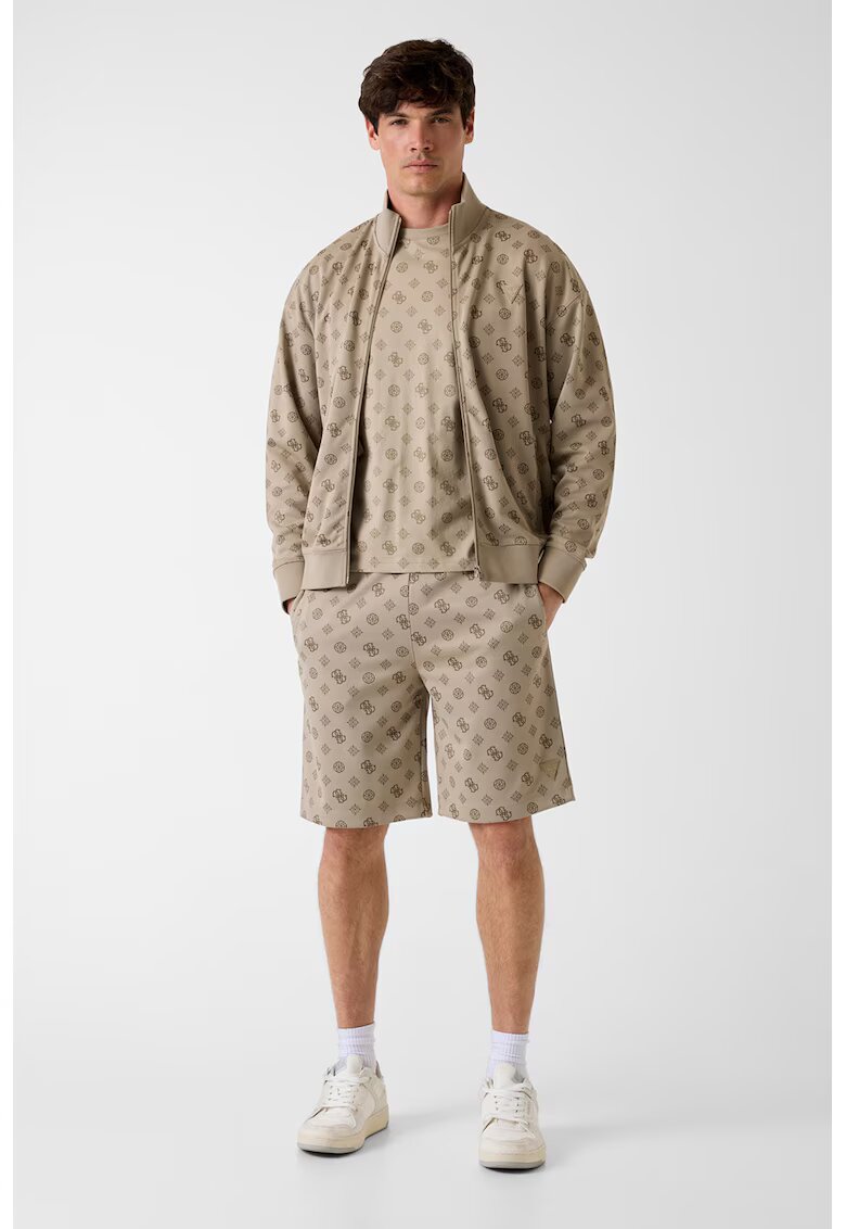 GUESS Фитнес бермуди с връзка и монограм