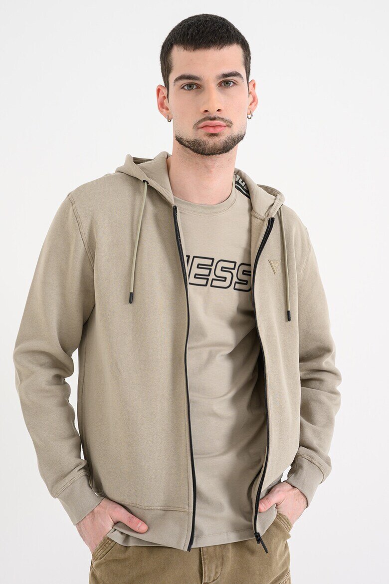 GUESS Фитнес худи с цип Зелени аспержи