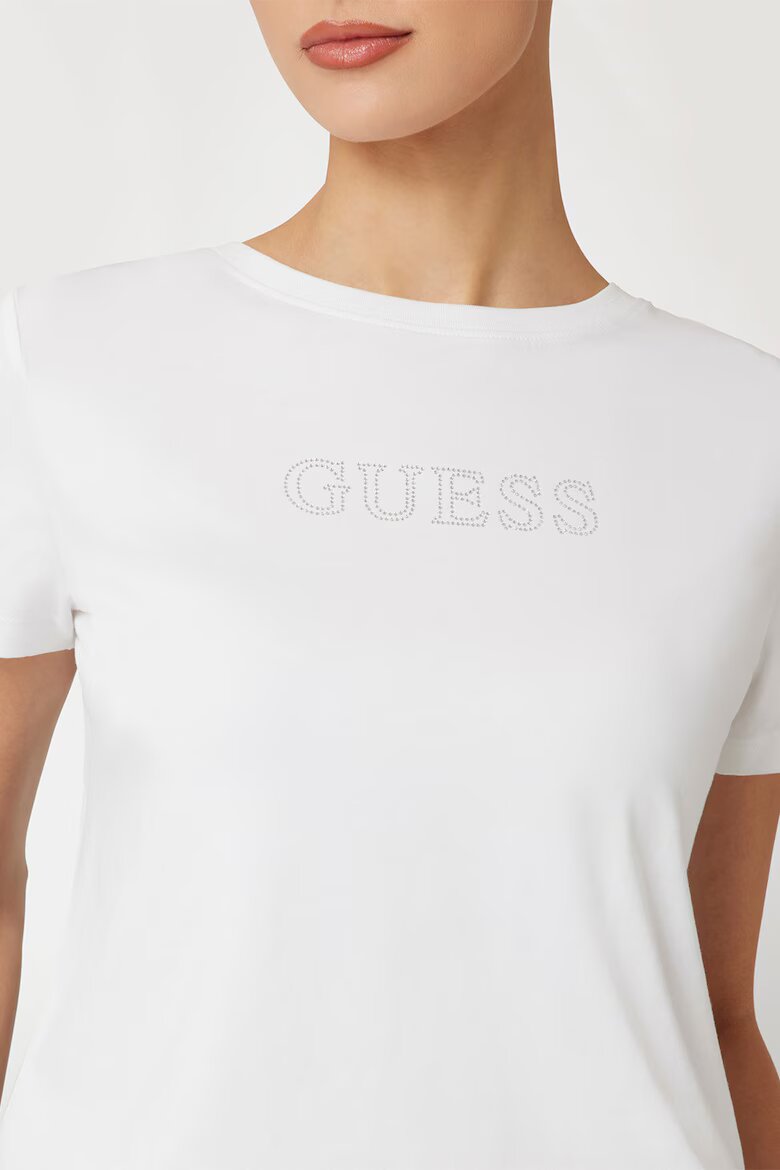 GUESS Фитнес тениска с лого Бял