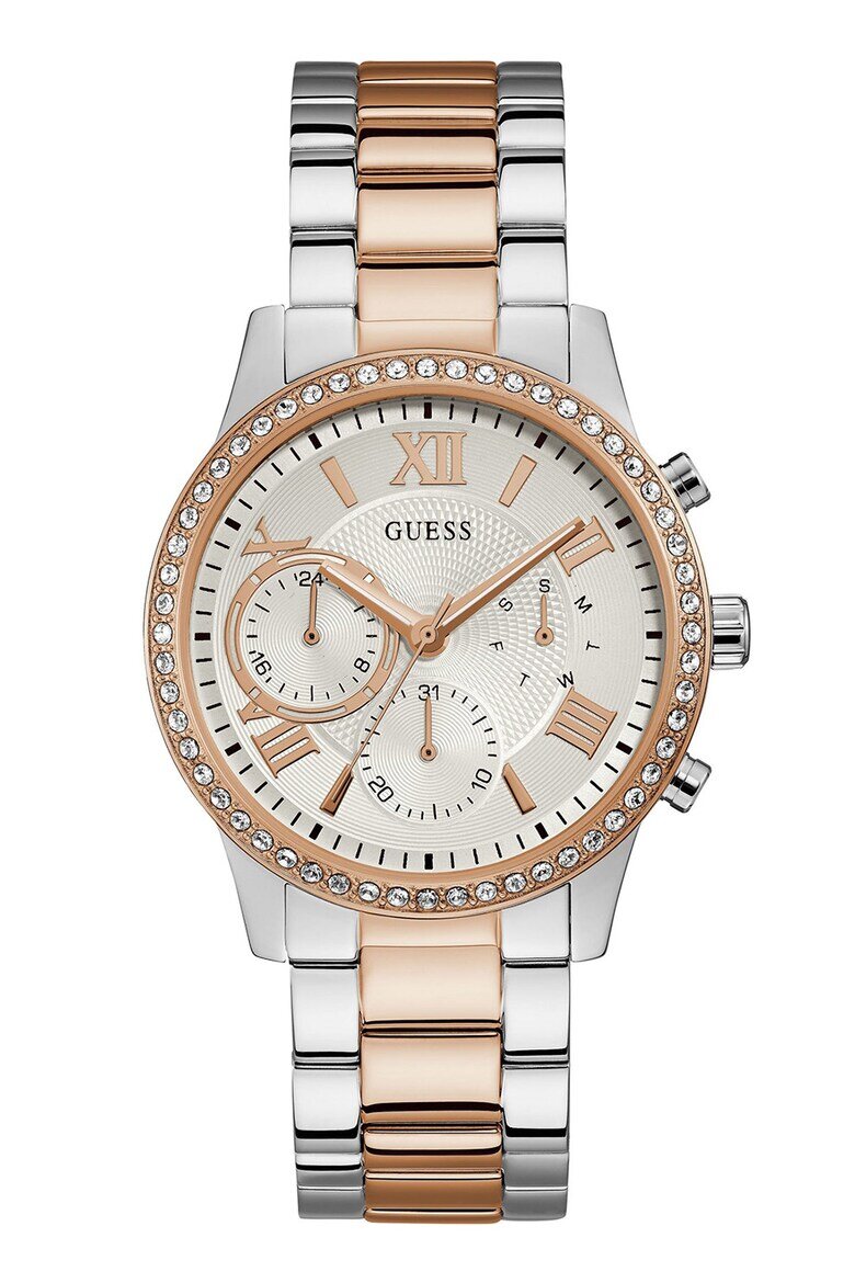 GUESS Иноксов часовник с кристали