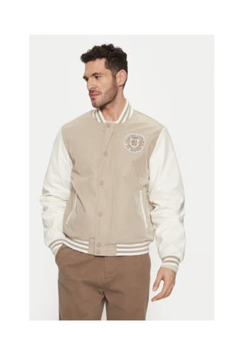 GUESS Jacheta bomber cu maneci contrastante - L