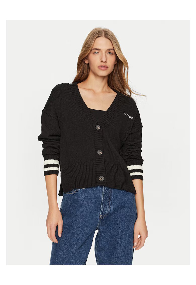 GUESS JEANS Дамска жилетка черна