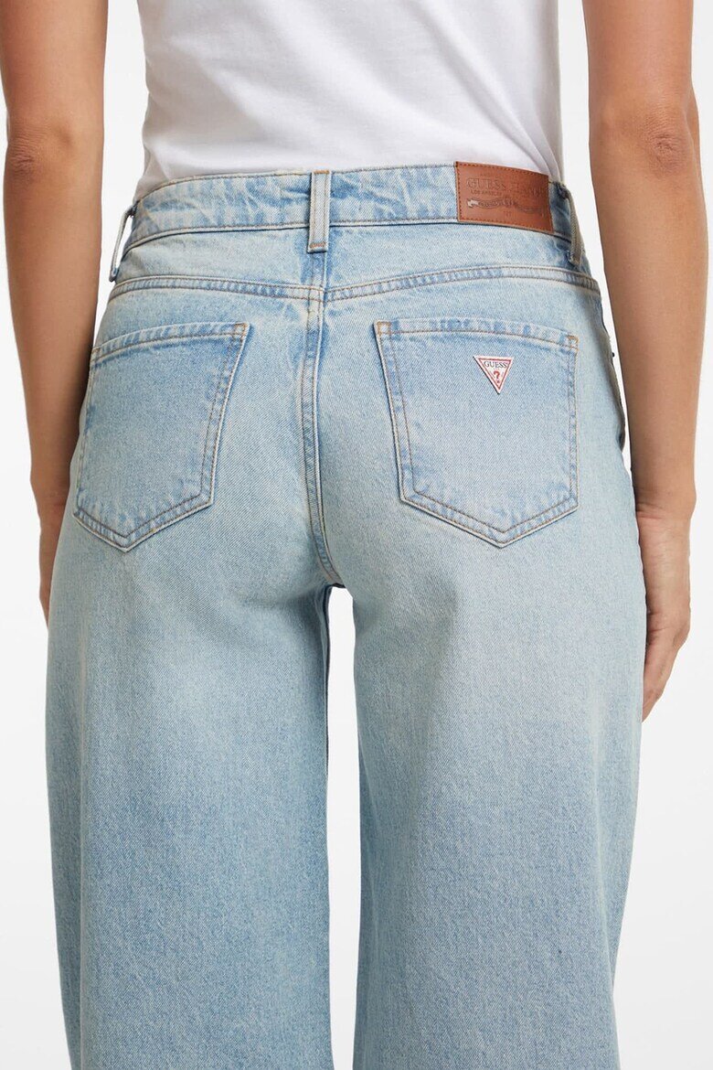 GUESS JEANS Дънки с широк крачол и захабен ефект Светлосин меланж