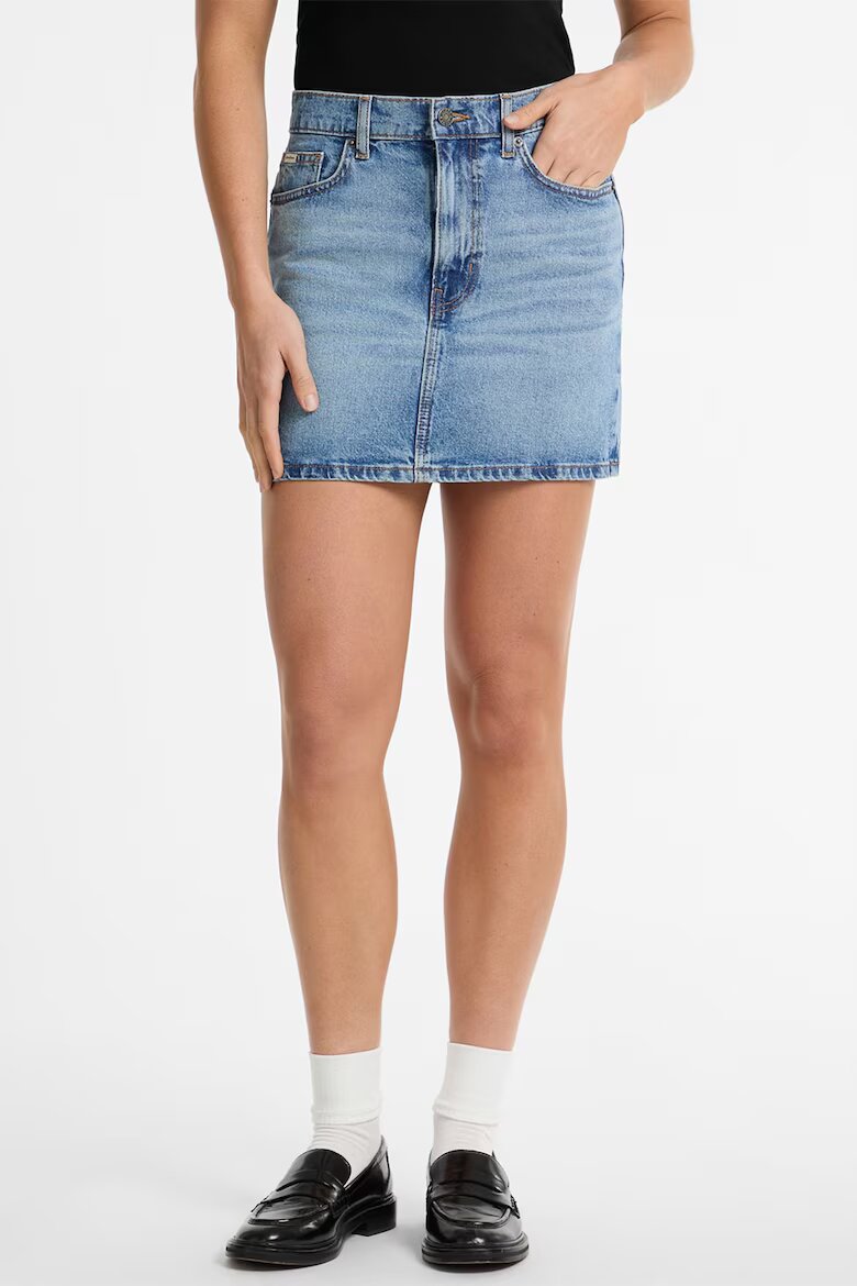 GUESS JEANS Дънкова пола с висока талия Светлосин