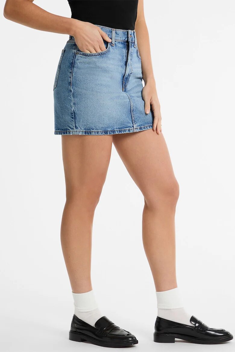 GUESS JEANS Дънкова пола с висока талия Светлосин