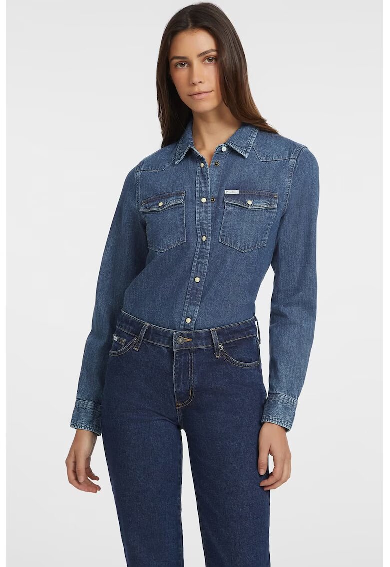 GUESS JEANS Дънкова риза с джобове