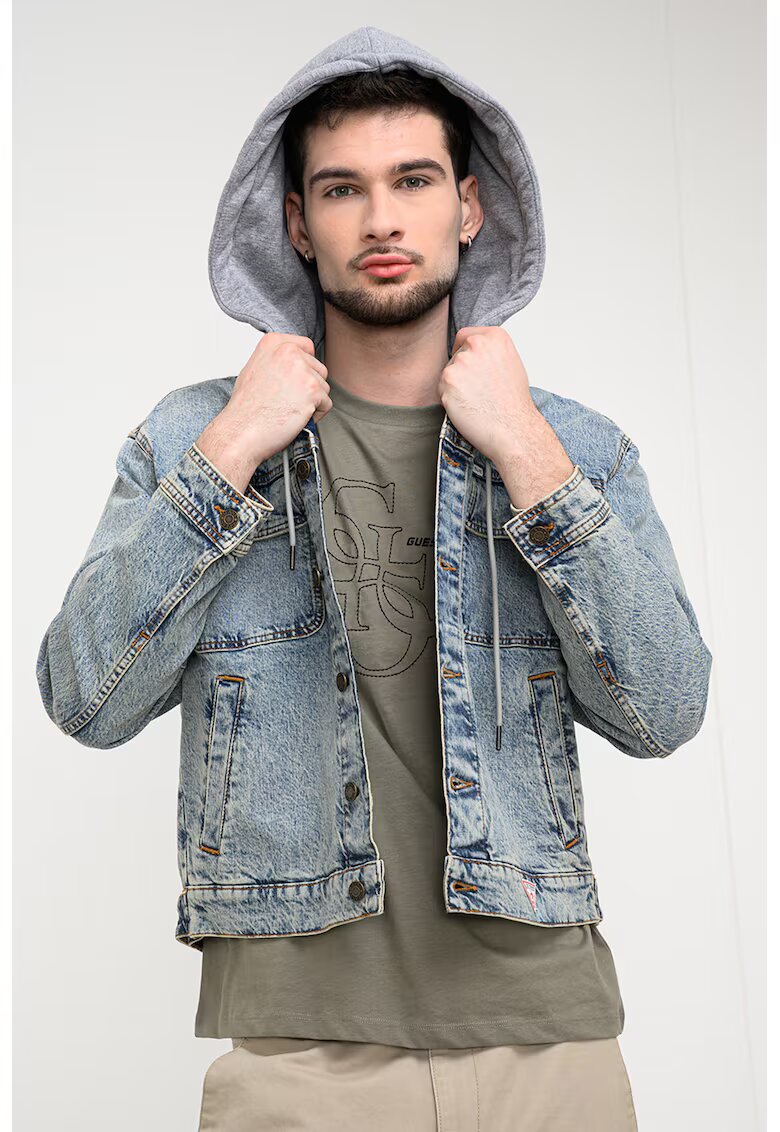 GUESS JEANS Дънково пке с качулка