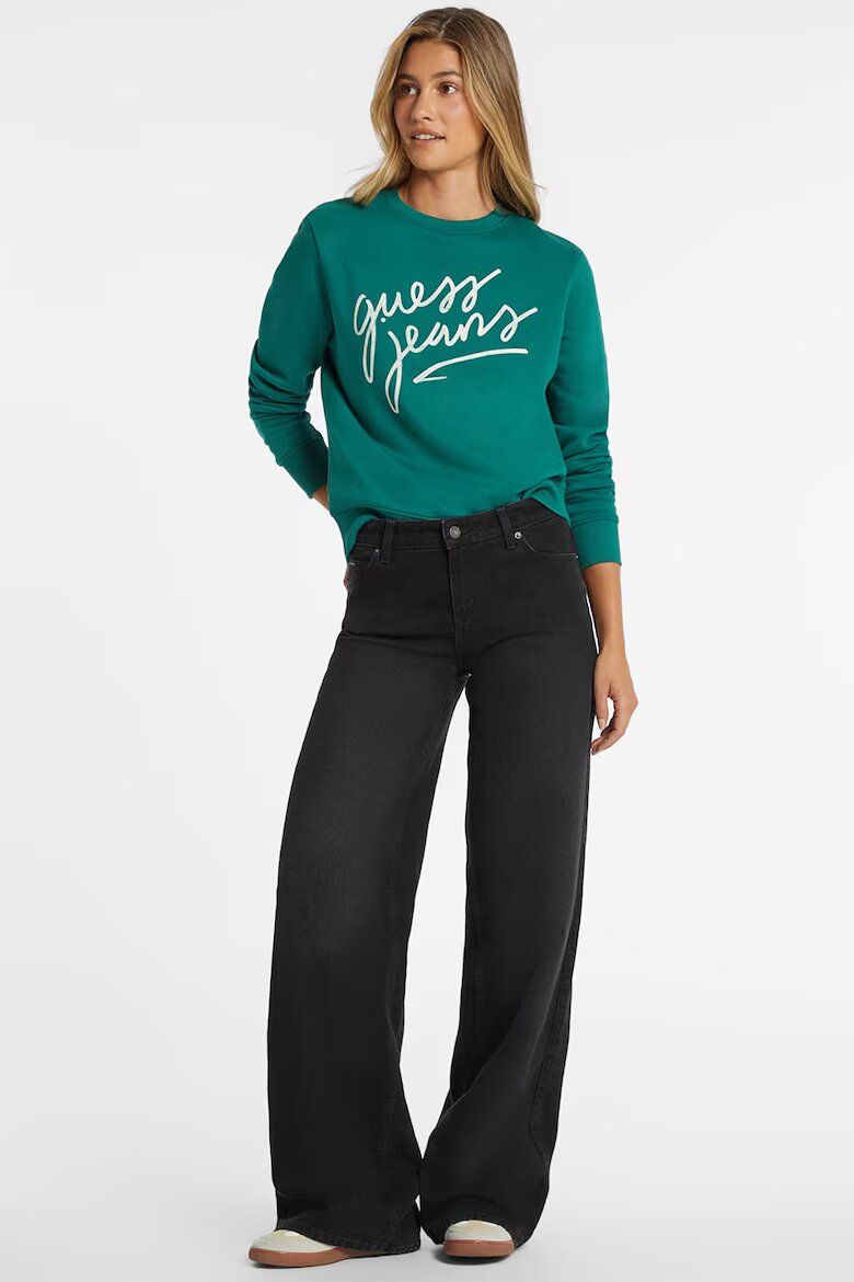 GUESS JEANS Guess Дънки с висока талия и широк крачол Антрацитно сиво