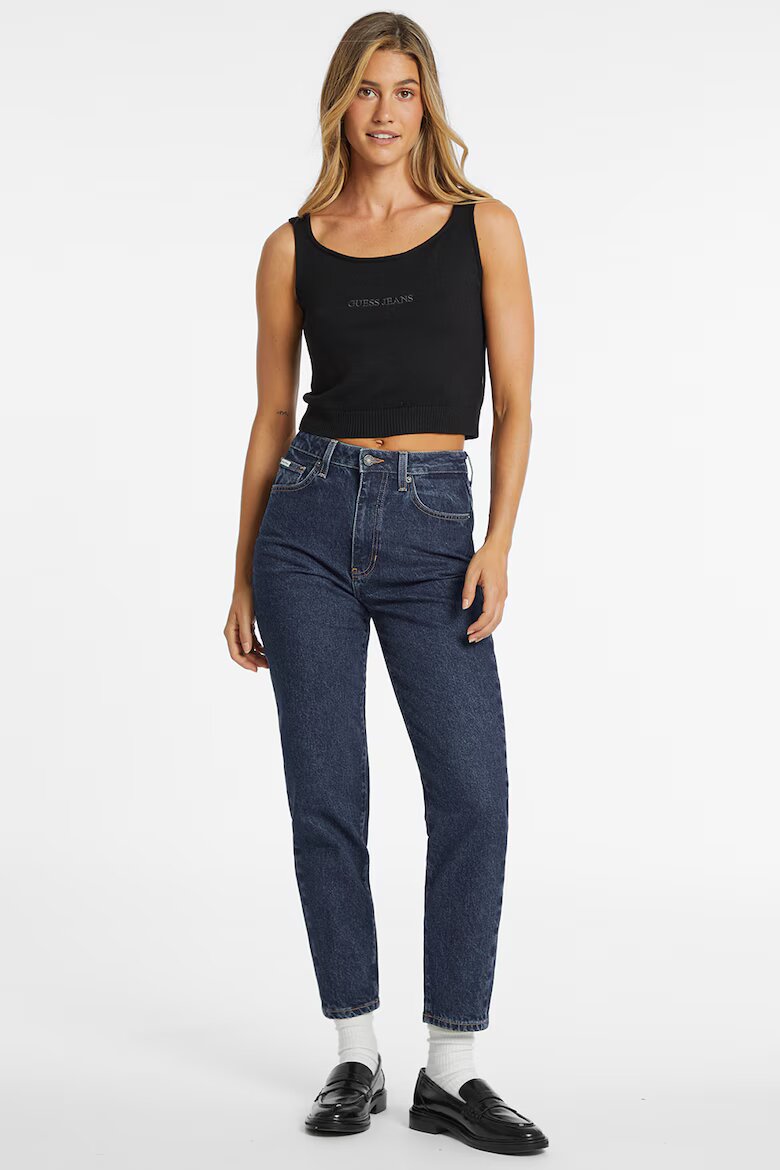 GUESS JEANS GUESS Скъсени дънки Mom-Fit Тъмносин