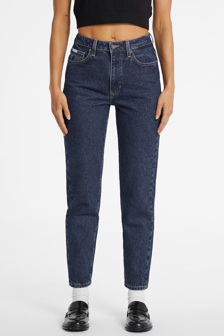 GUESS JEANS GUESS Скъсени дънки Mom-Fit Тъмносин