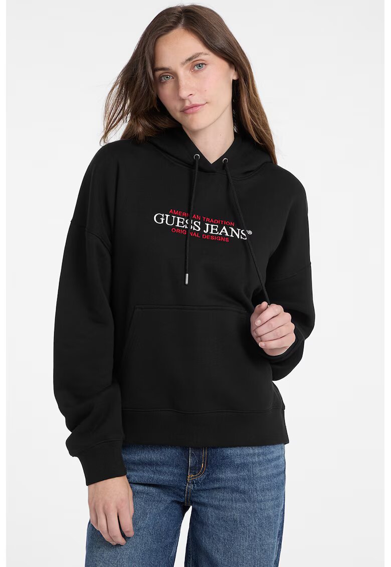 GUESS JEANS Худи с джоб кенгуру