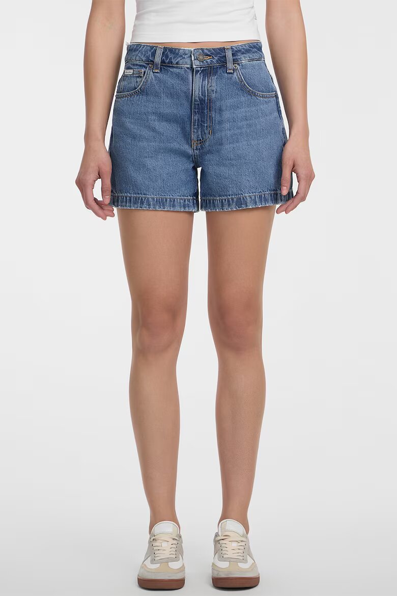 GUESS JEANS Къси дънки с висока талия Син