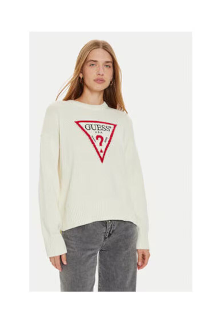 GUESS JEANS Лек пуловер от органичен памук