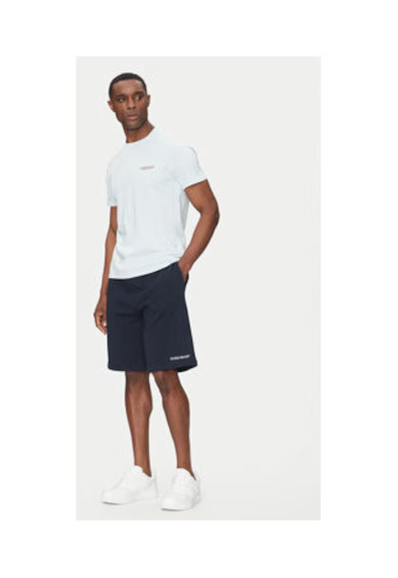 GUESS JEANS Леки памучни къси панталони с лого