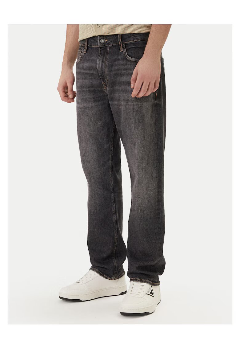 GUESS JEANS Мъжки дънки - цип - сиви - памук