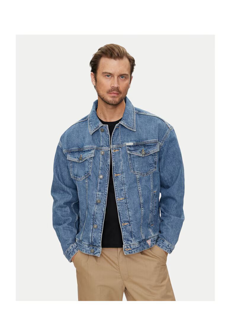GUESS JEANS Мъжко дънково яке синьо - деним