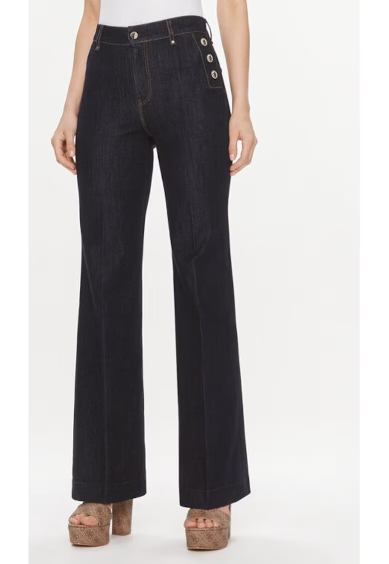 GUESS Jeans New Faye W4RA0P D2QU1 Navy Blue Relaxed Fit - Cotton