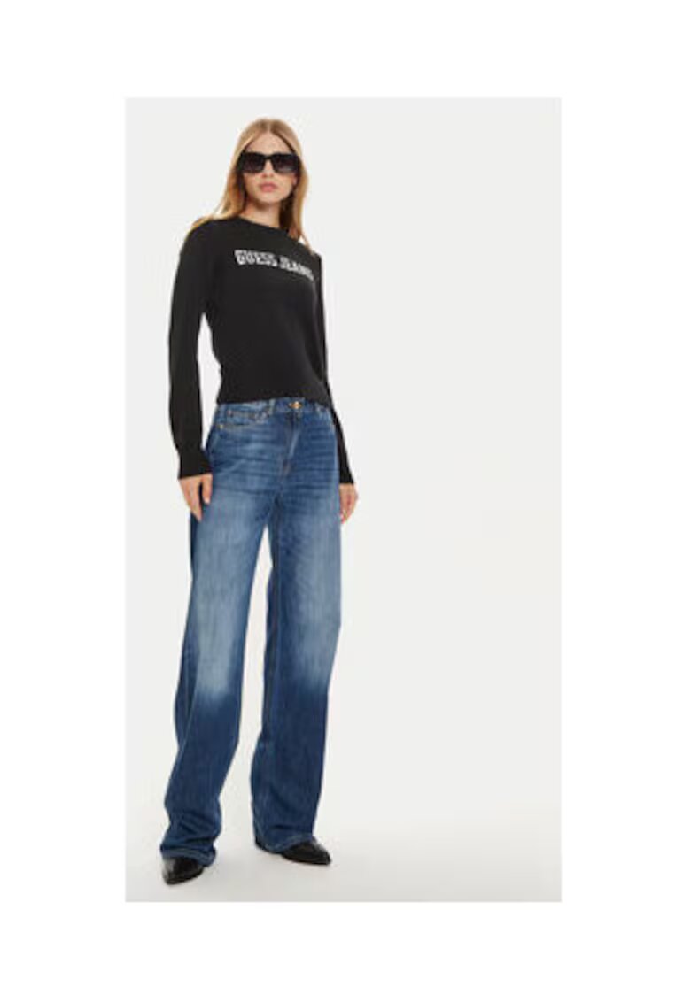 GUESS JEANS Памучен пуловер с лого.