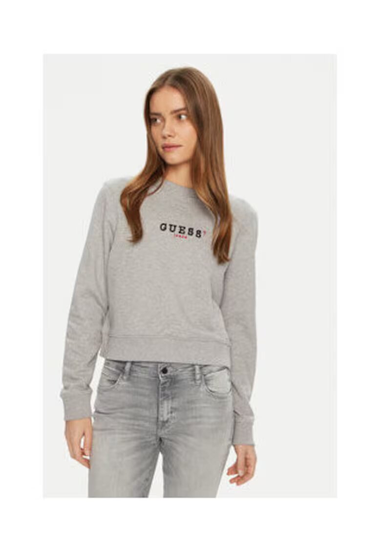 GUESS JEANS Памучен суичър с щампа на лого