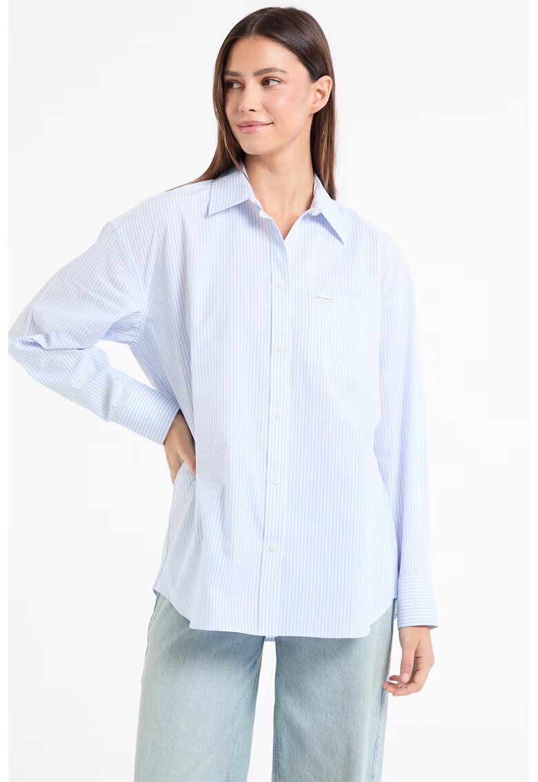GUESS JEANS Памучна риза на райе