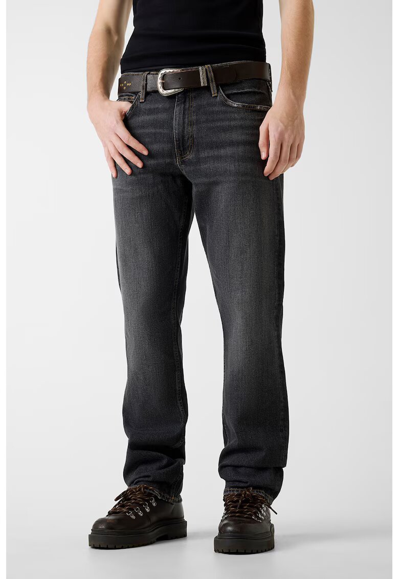 GUESS JEANS Прави свободни дънки - Антрацитно сиво