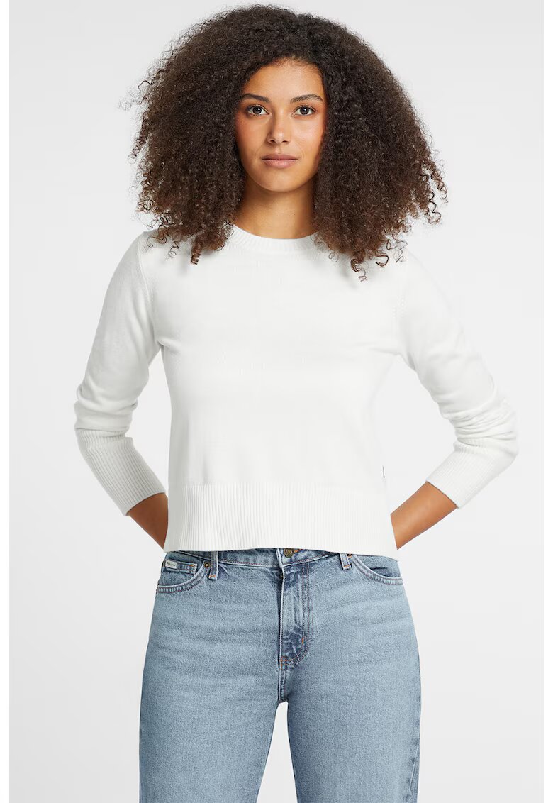 GUESS JEANS Пуловер с фина плетка и овално деколте