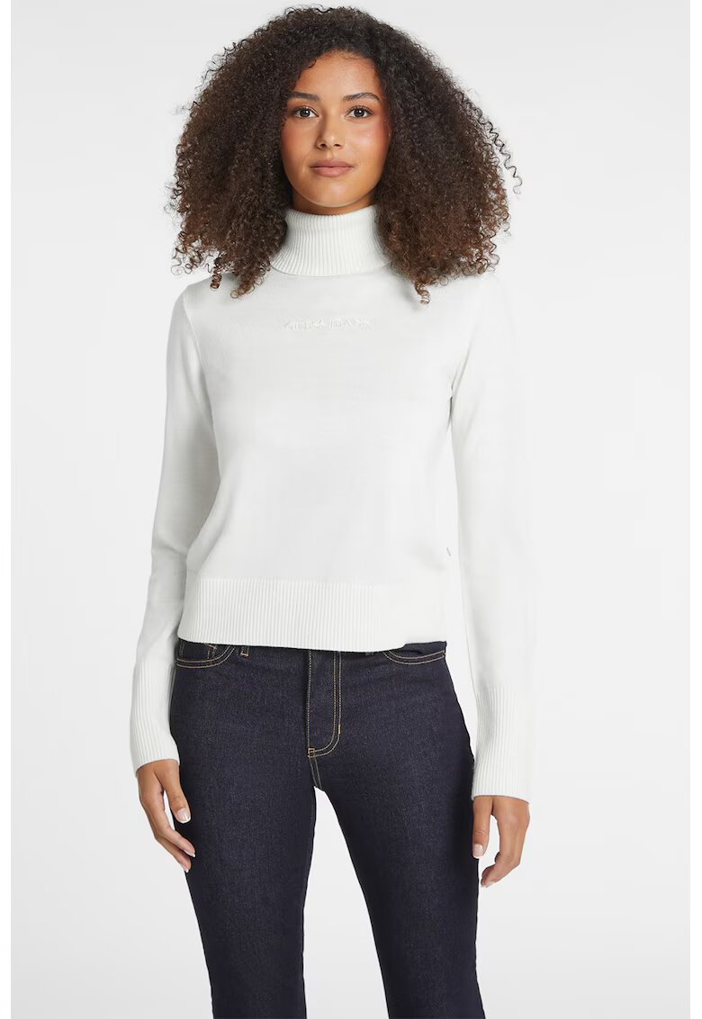 GUESS JEANS Пуловер с коприна и вълна
