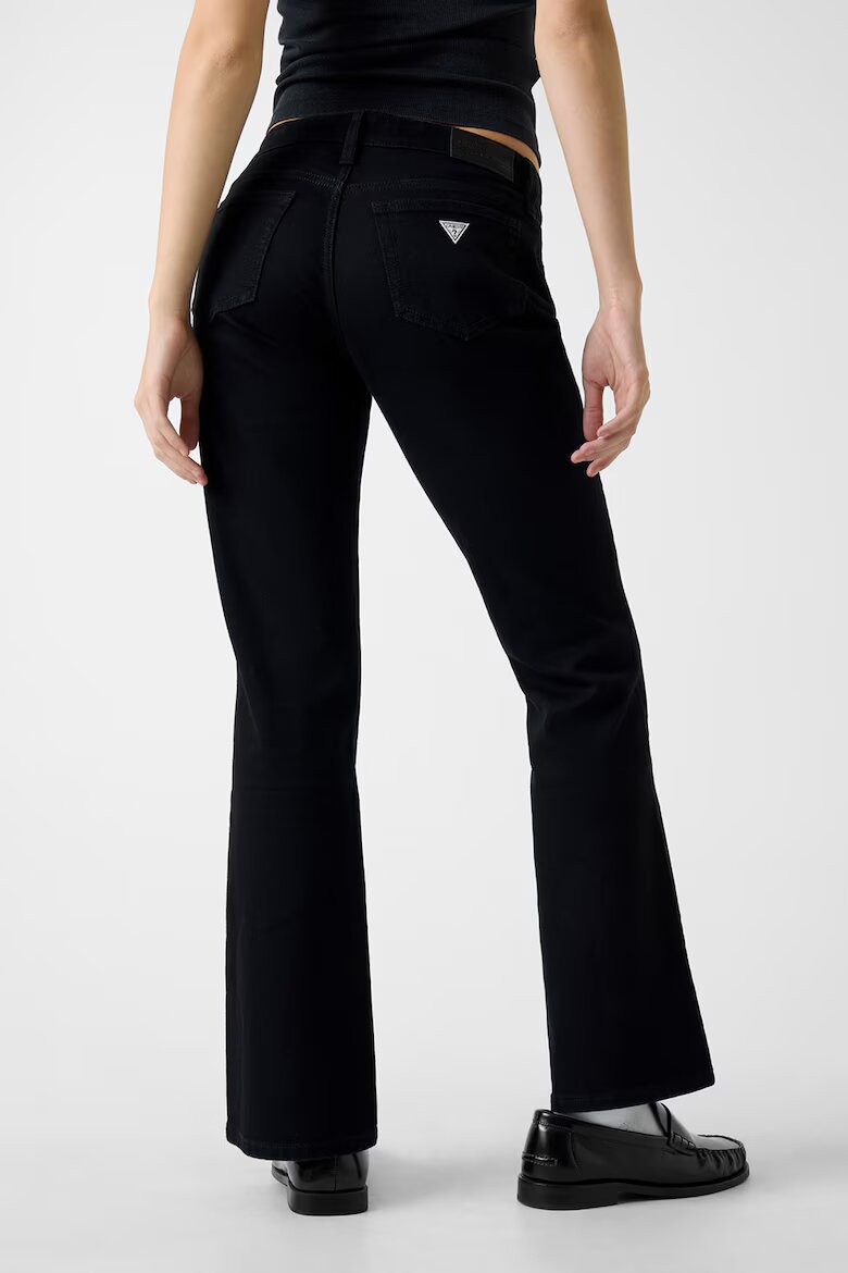 GUESS JEANS Разкроени дънки с ниска талия Черен